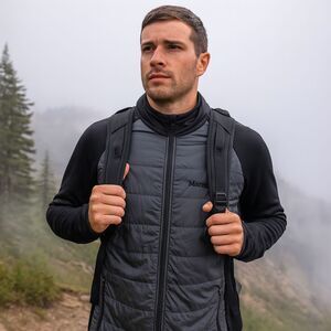 Marmot Variant Hybrid Jacket Mens XL Black Quilted Puffer Insulated Lightweight